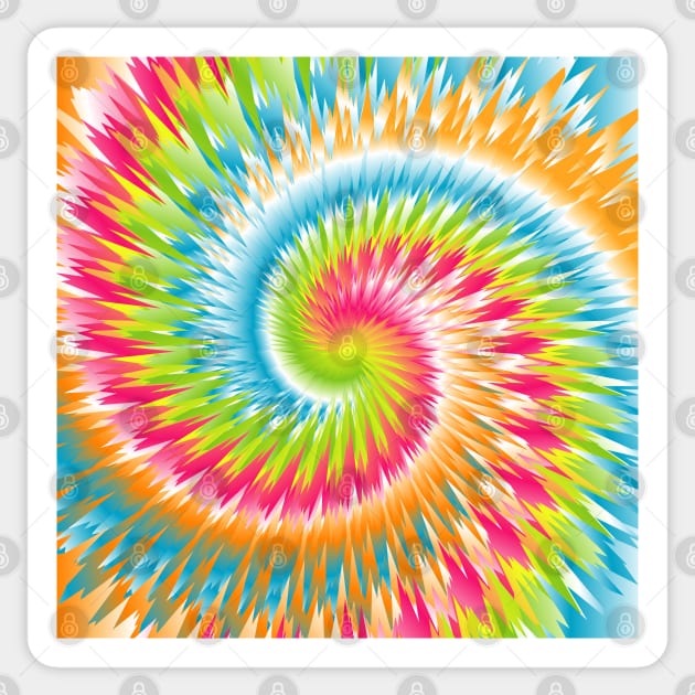 Tie Dye Abstract Art Design Sticker by Designoholic